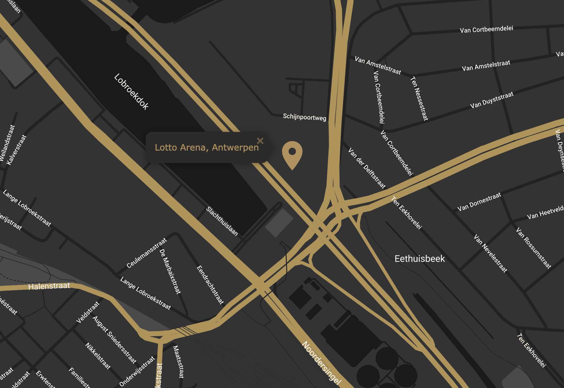 Google Maps Lotto Arena, Antwerpen